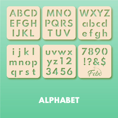 Alphabet stencil pack