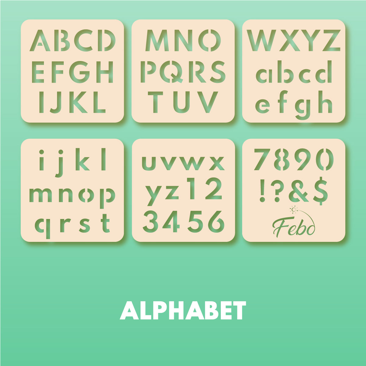 Alphabet stencil pack