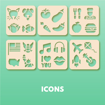 Icons stencil pack